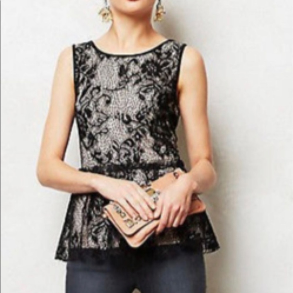 Anthropologie Deletta Peplum top